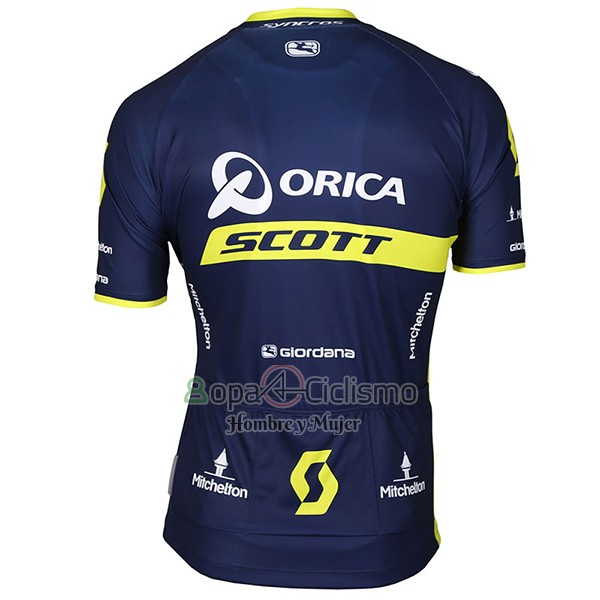 Orica Scott Ropa Ciclismo Culotte Corto 2017 Mangas Cortas Azul